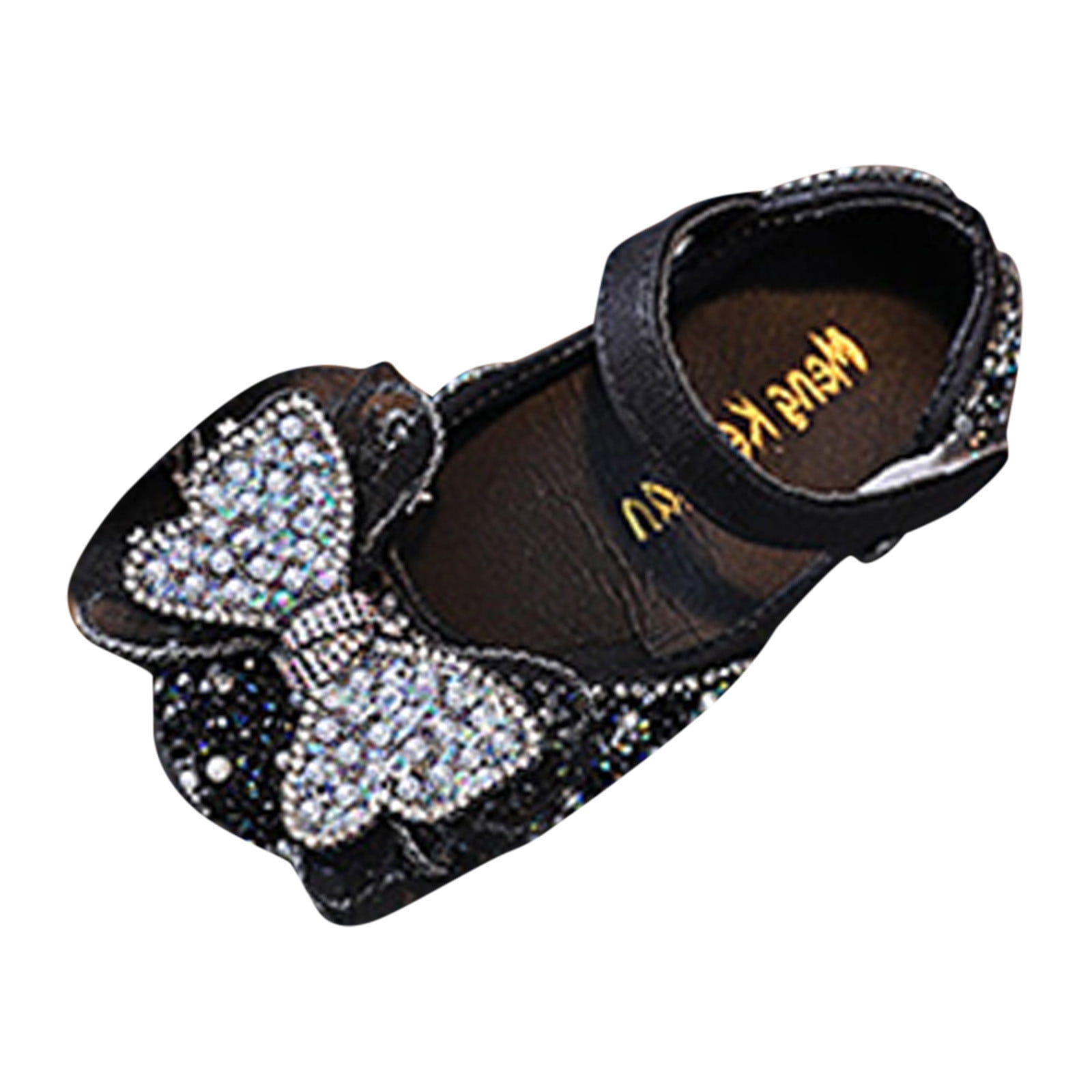 Baycosin Girls High Heels Dress Pump Sandals Glitter Wedding Flower