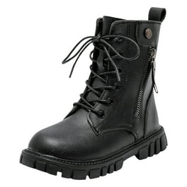 Baycosin Little Big Girls Lug Sole Combat Boot Size 10.5 3.5 Walmart