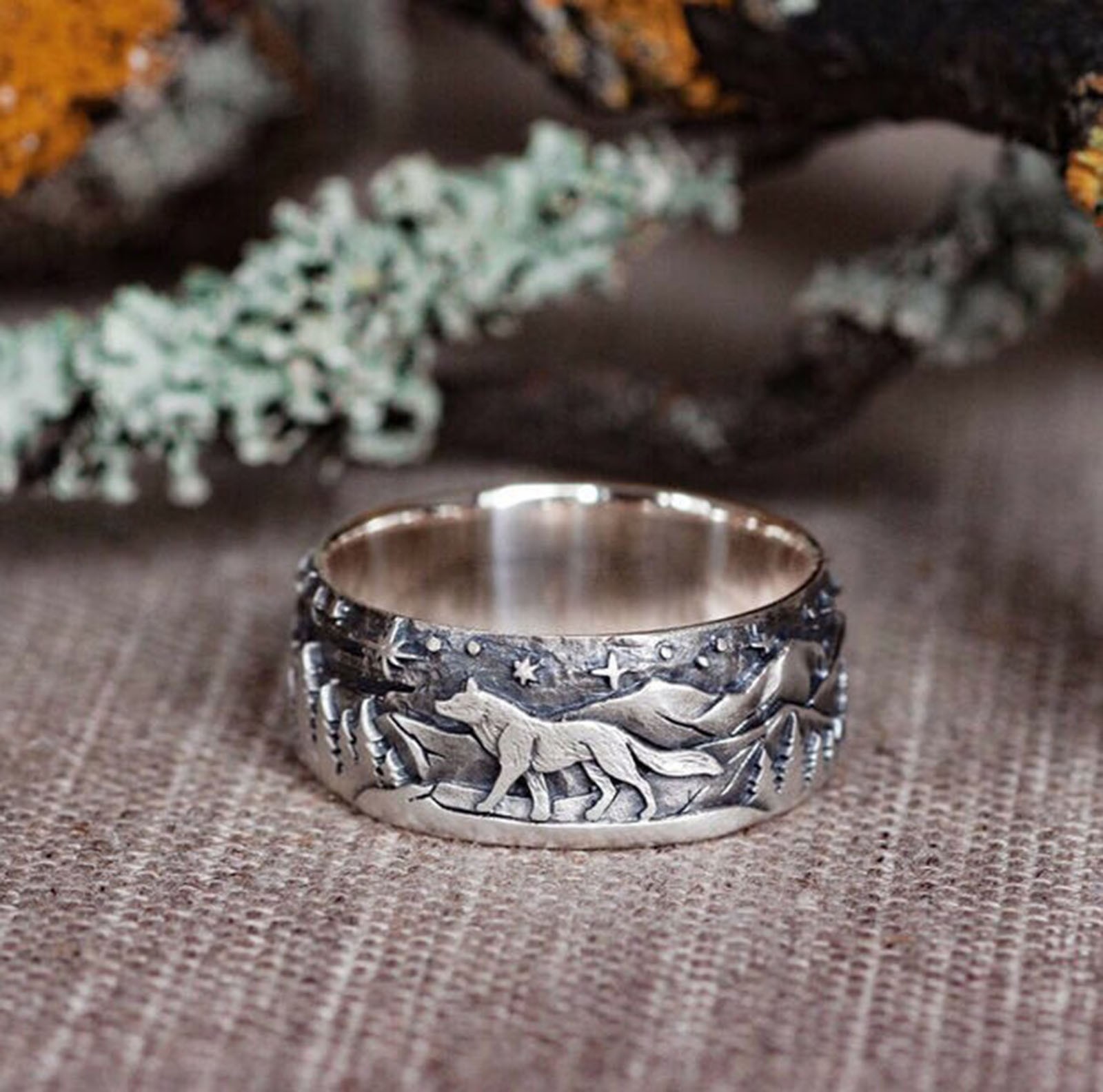 Baycosin Men's Loyal Wolf Couple Retro Pair Ring Fashion Ring - Walmart.com