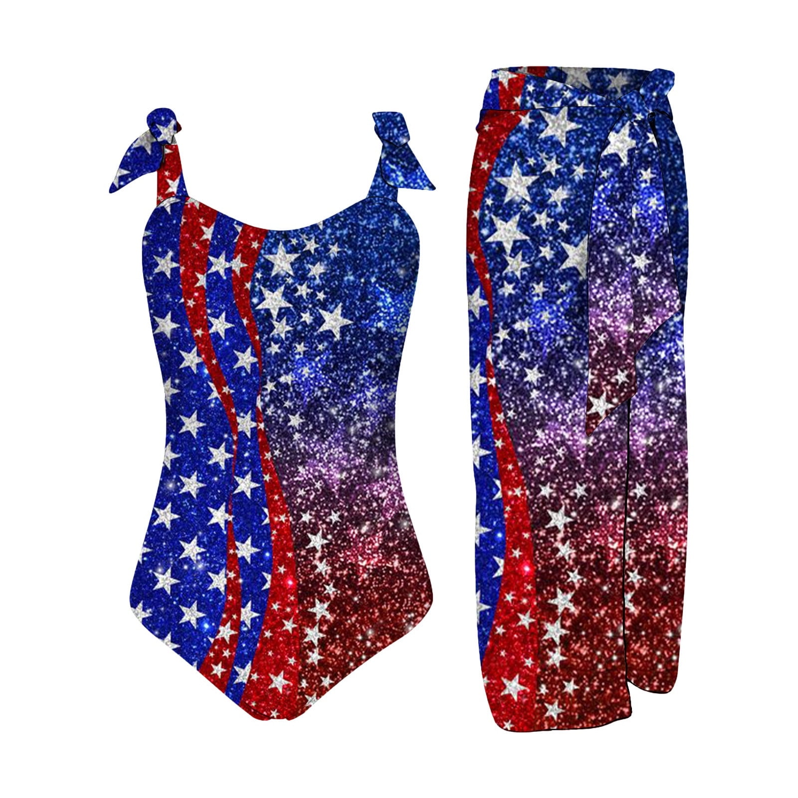 Baycosin USA Independence Day Women's Swimwear Cover Up Set: Patriotic ...