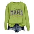 Baycosin Women's Cheer Mama Wildcat Sweatshirt 2024 Round Neck Fashion