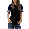 thumbnail image 1 of Baycosin Womens Casual Fashion Printed Crew Neck Short Sleeve Pullover T Shirt, 1 of 5