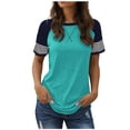 thumbnail image 1 of Baycosin Womens Casual Fashion Printed Crew Neck Short Sleeve Pullover T Shirt, 1 of 5
