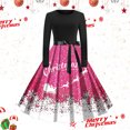 Baycosin Womens Retro Large Swing Skirt With Letter Printing Christmas