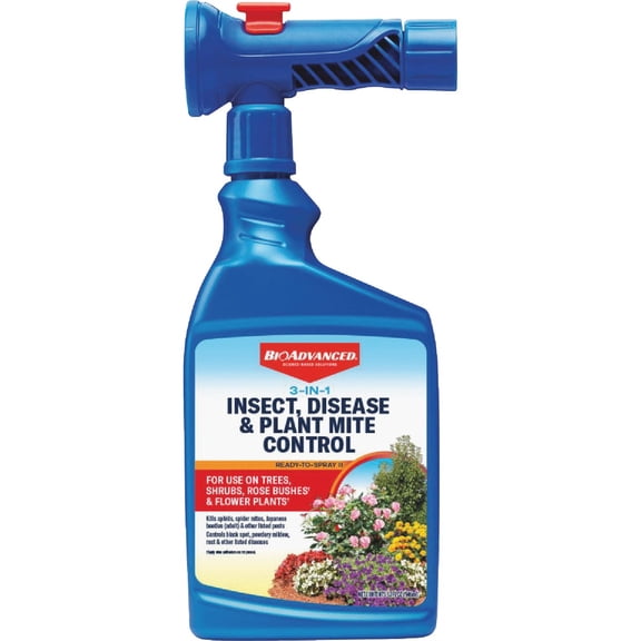 Central Garden Distribution Bayer Advanced 3-in-1 Insect Disease & Mite Control Spray - Insecticide - 32-Ounce