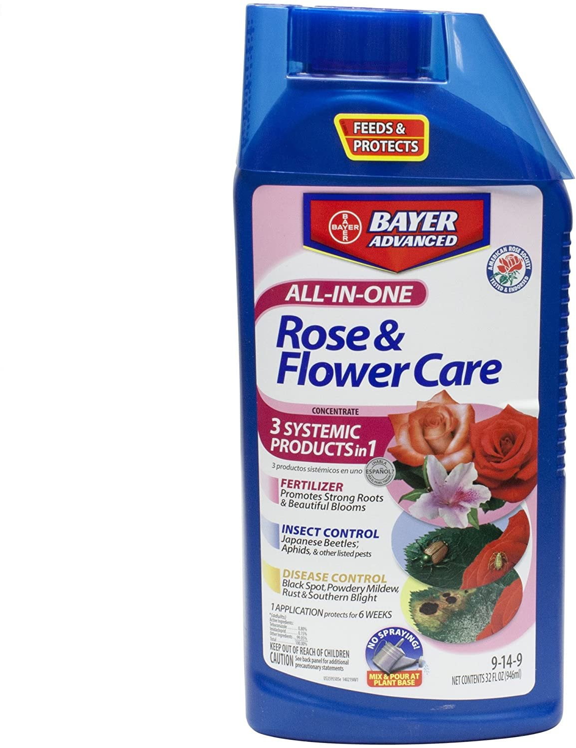 Bayer Advanced All In One Rose & Flower Care 9-14-9 32 Oz