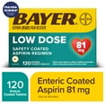 thumbnail interactive-video image 1 of Bayer Aspirin Low Dose, 81mg, Pain Reliever Enteric Coated Tablets, 120 Count, 1 of 9