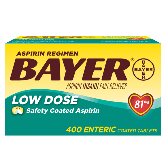 Bayer Aspirin Regimen Low Dose Pain Reliever Enteric Coated Tablets, 300 Ct