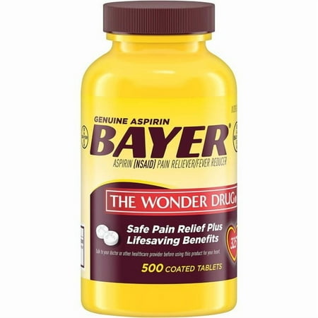 Bayer Aspirin Pain Reliever 325mg 500 Tablets - 2 Pack