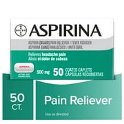 Aspirina Pain Reliever, 500mg Aspirin Medicine, Headache Relief, 50 Count