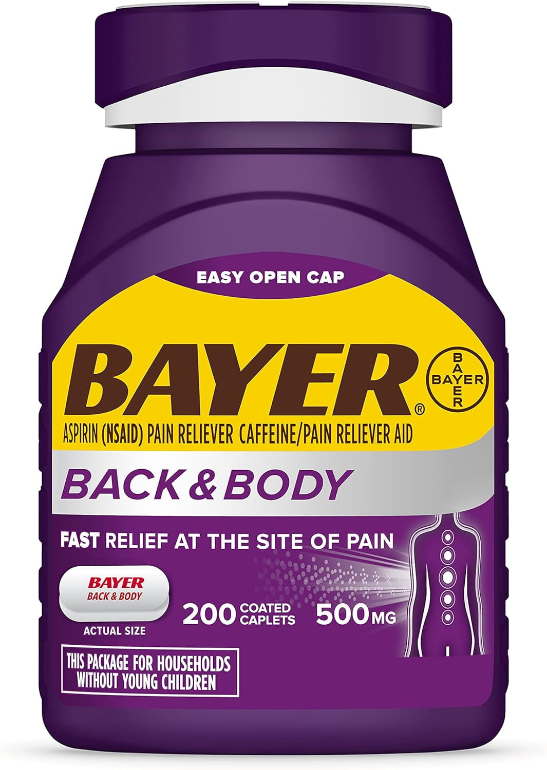 Bayer Back and Body Extra Strength Aspirin 500 mg, Pain Reliever With