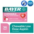 thumbnail interactive-video image 1 of Bayer Chewable Aspirin Regimen Low Dose Pain Reliever Tablets, 81mg, Cherry, 36 Count, 1 of 11
