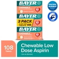 thumbnail interactive-video image 1 of Bayer Chewable Aspirin Regimen Low Dose Pain Reliever Tablets, 81mg, Orange, 108 Count, 1 of 11