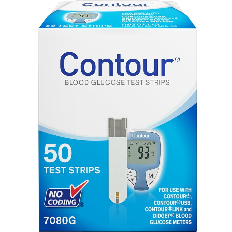 Bayer Contour Blood Glucose Test Strips, 50 Ct Walmart.com