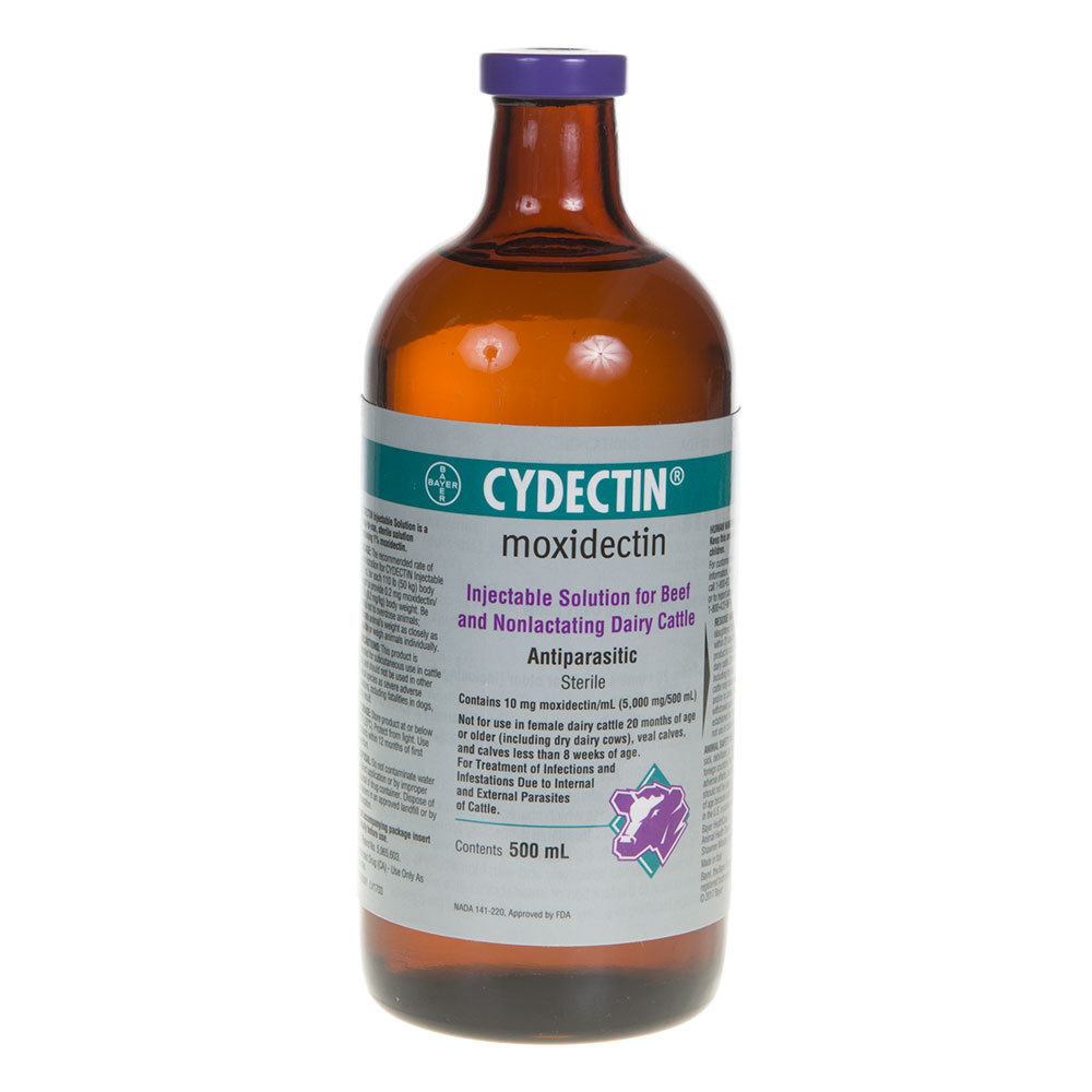 Bayer Cydectin Injectable Dewormer 500 mL