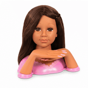 Bayer Design Charlene Magic Nails - Brunette - Doll Styling Head, 10.5" Tall Bust, Movable Hands, Design Makeup-Hair-Nails, Beauty Salon Toy, Kids 3+