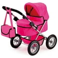 thumbnail image 1 of Bayer Design Doll Hot Pink Trendy Pram W/ Shoulder Bag, Adjustable Handle, Shopping Basket, Children Ages 3+, 1 of 10