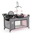 thumbnail image 1 of Bayer Design Dolls: Multi-Bed - Grey, Pink, Fairy - Playpen Accessory For Dolls Up To 18", Built-In Highchair & Mobile, Pillow & Blanket, Kids Age 3+, 1 of 8