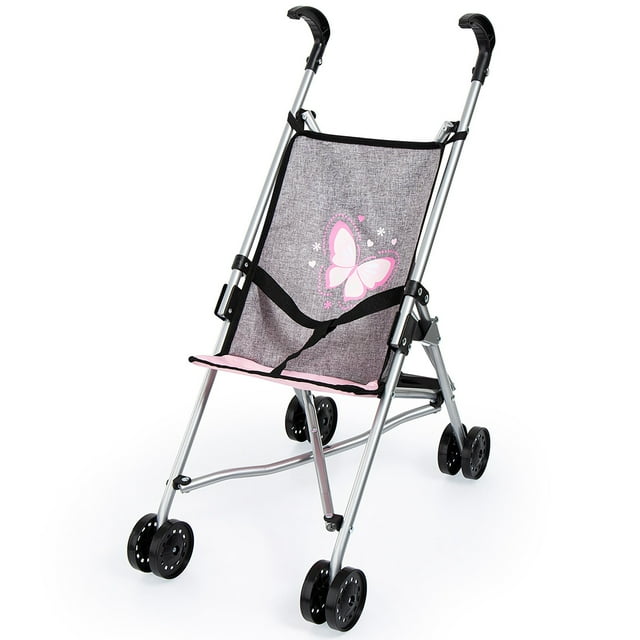 Bayer Design Grey Doll Umbrella Stroller Dolls up to 18", W/ Seat