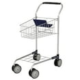 thumbnail image 1 of Bayer Design: Shopping Cart - Grey & Blue - Grocery Pretend Play Toy, Spacious Basket Holds Toys & Dolls, Lightweight, Dual Wheels, Toddler-Kids 18mo+, 1 of 8