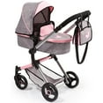 thumbnail image 1 of Bayer Design: Pram City Vario Stroller - Gray & Pink Butterfly - Accessory For Dolls Up To 20", Matching Shoulder Bag, Converts To Jogger, Kids 3+, 1 of 9