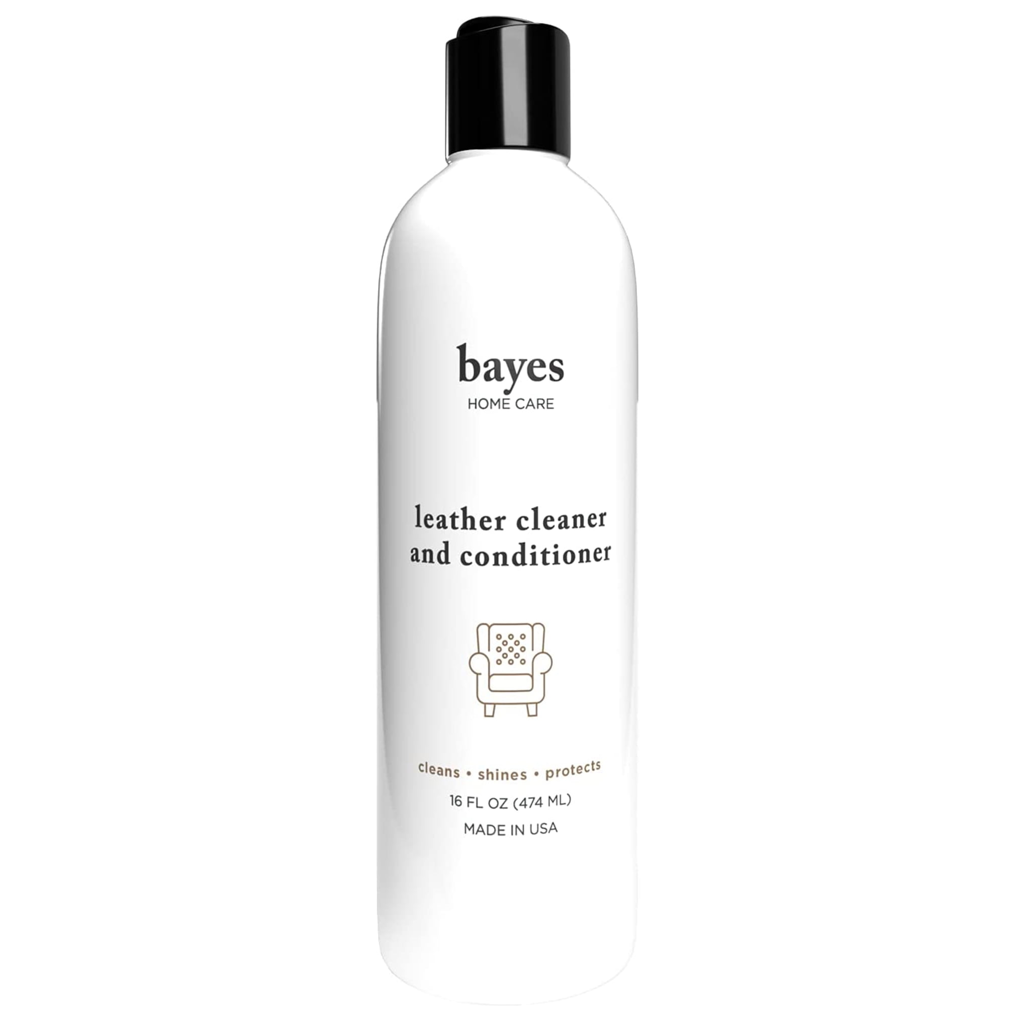 Bayes Leather Upholstery Cleaner and Conditioner For Couch, Car Seat, Shoe  and Handbags 16 oz 