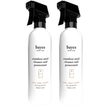 Bayes Stainless Steel Cleaner, Polish, and Protectant Spray for Appliances, BBQ Grill and Other Surfaces, 16 oz 2 Pack