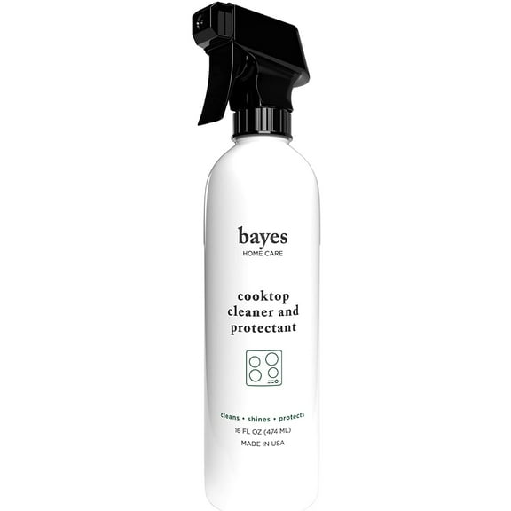 Bayes Stove Top Cleaner Protectant and Daily Cleaning Spray for Ceramic, Glass and Enamel Cooktop 16 oz
