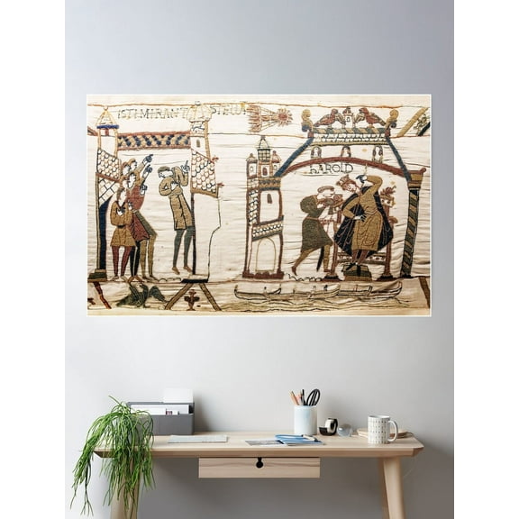 Bayeux Tapestry, Halley'S Comet Of 1066, Astronomy Poster Wall Art, Modern Wall Decor For Living Room Bedroom, 8x12 UNFRAMED