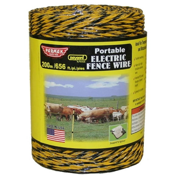 Baygard 00121 656' Yellow And Black Portable Electric Fence Wire