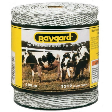 Baygard 00679 1,312' White Portable Electric Fence Wire