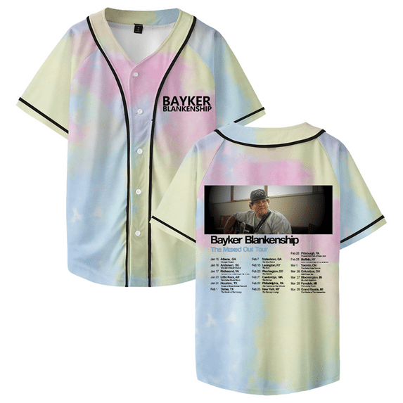 Bayker Blankenship World Tour 2025 Baseball Jersey V-neck Tee Shirt