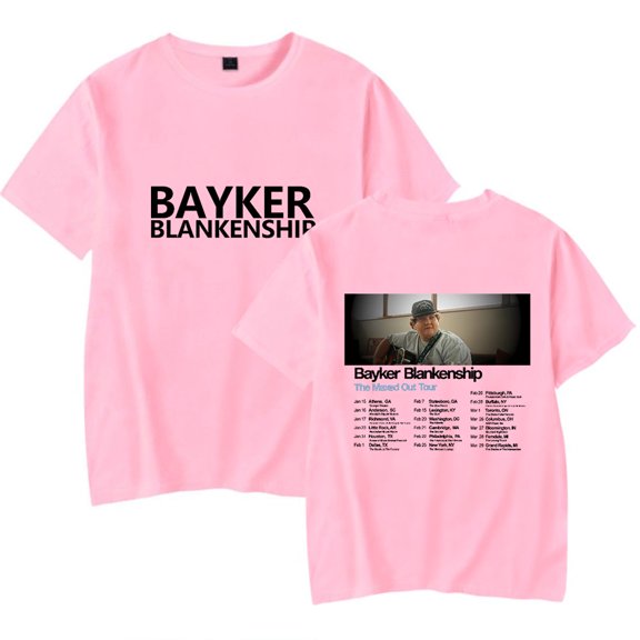 Bayker Blankenship World Tour 2025 Tee Shirt Round Neck Short Sleeved