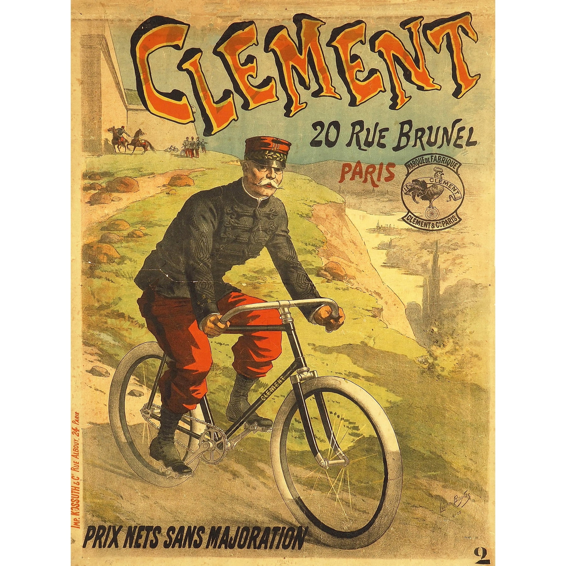 Jean de Paléologue | Cleveland Cycles vintage poster (1898 Jean de Paléologue | Cleveland Cycles vintage poster (1898