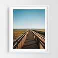thumbnail image 1 of Baylands Nature Preserve, Palo Alto 02 - Palo Alto California Photography Boardwalk Landscape Nature Coast Scenic Minimalist Ocean White Framed Wall Art Print 11 x 14 inches, 1 of 3