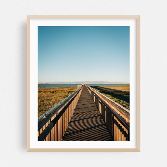 Baylands Nature Preserve, Palo Alto 02 - Palo Alto California Photography Oak Framed Wall Art Print 16 x 20 inches