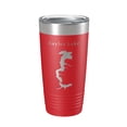 thumbnail image 1 of Bayles Lake Map Tumbler Travel Mug Insulated Laser Engraved Coffee Cup Illinois 20 oz Red, 1 of 1