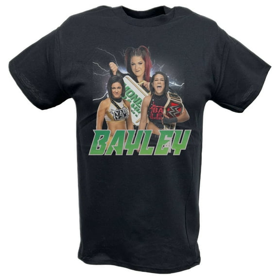 Bayley Money in The Bank Three Pose Black T-shirt