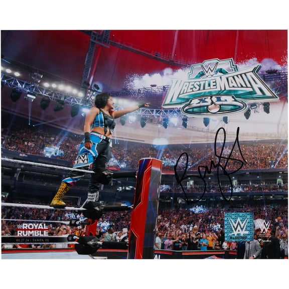 Bayley WWE Autographed 8" x 10" 2024 Royal Rumble Pointing Photograph - Fanatics Authentic Certified