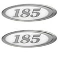 thumbnail image 1 of Bayliner Boat Raised Decal Emblems | 185 Bowrider Silver White (Pair), 1 of 2
