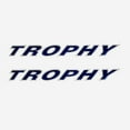 thumbnail image 1 of Bayliner Trophy Logo 45 Inch Royal Blue / Silver Boat Decals Pair, 1 of 1