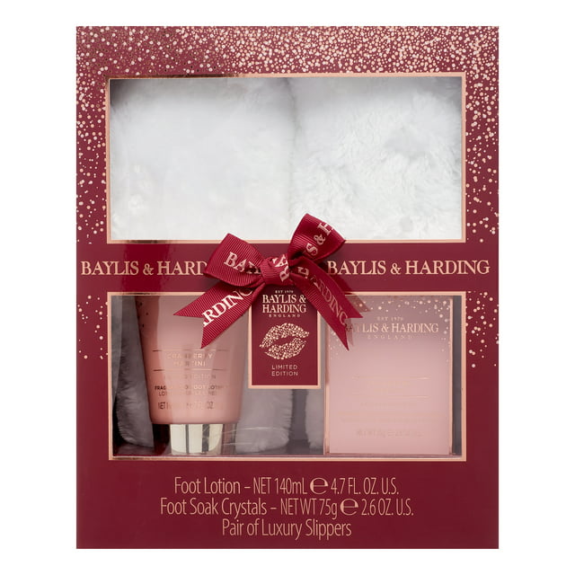 Baylis & Harding Cranberry Martini Slipper Gift Set