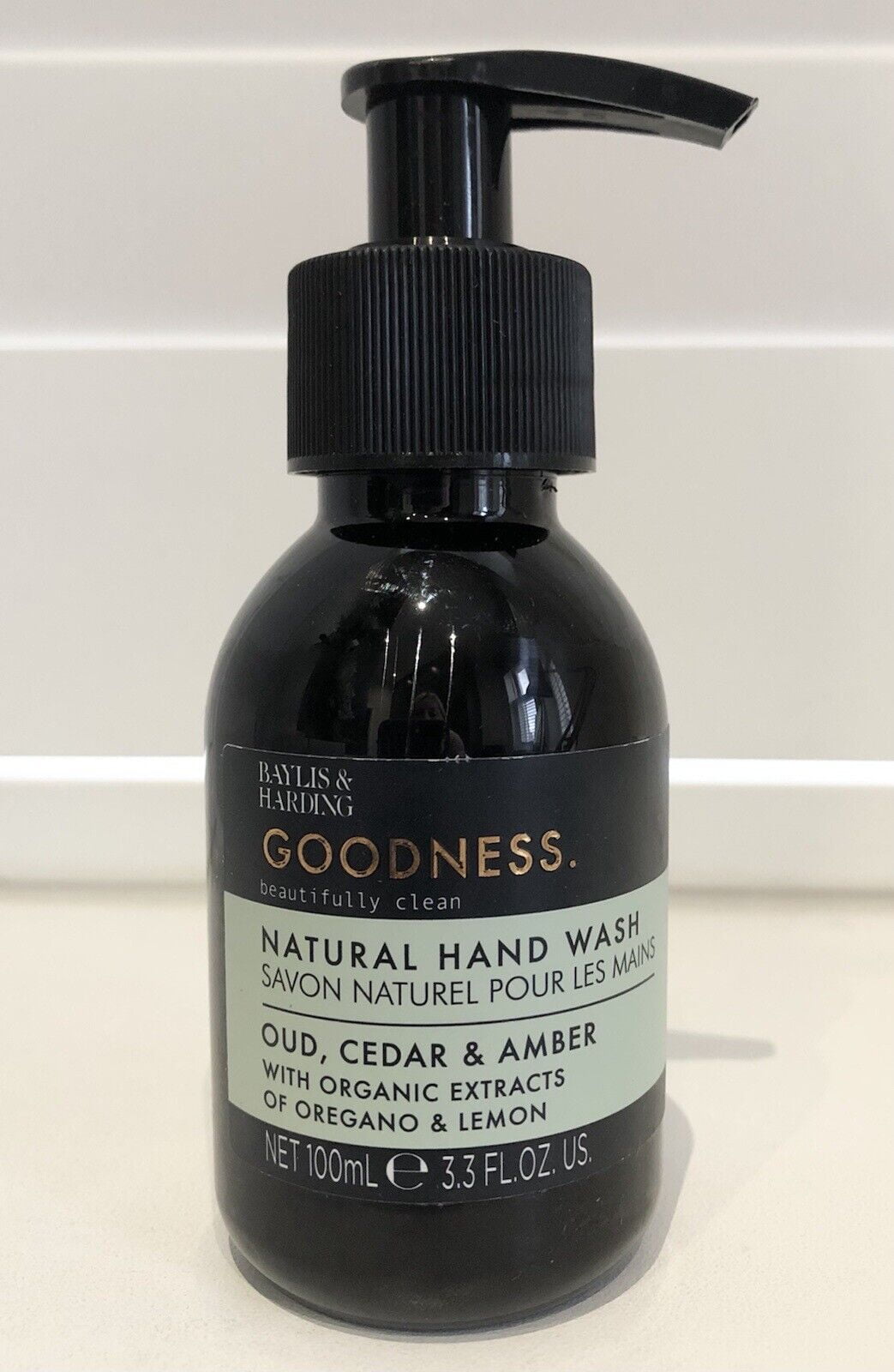 Baylis and Harding Goodness Oud Cedar and Amber 100ml TRAVEL SIZE PUMP