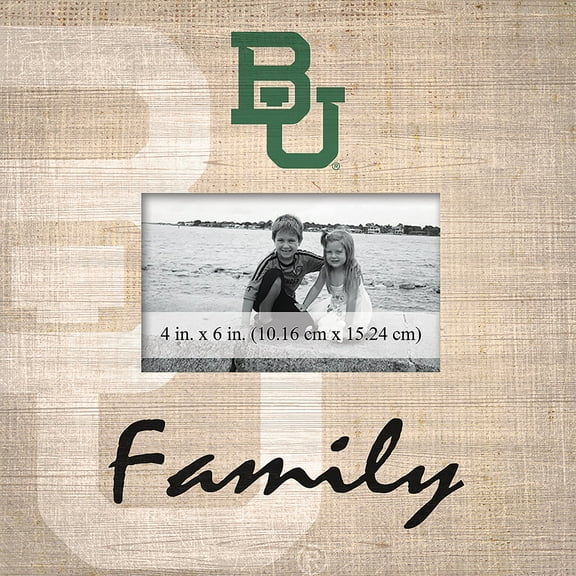 Baylor Bears 10'' x 10'' Burlap Pattern Frame
