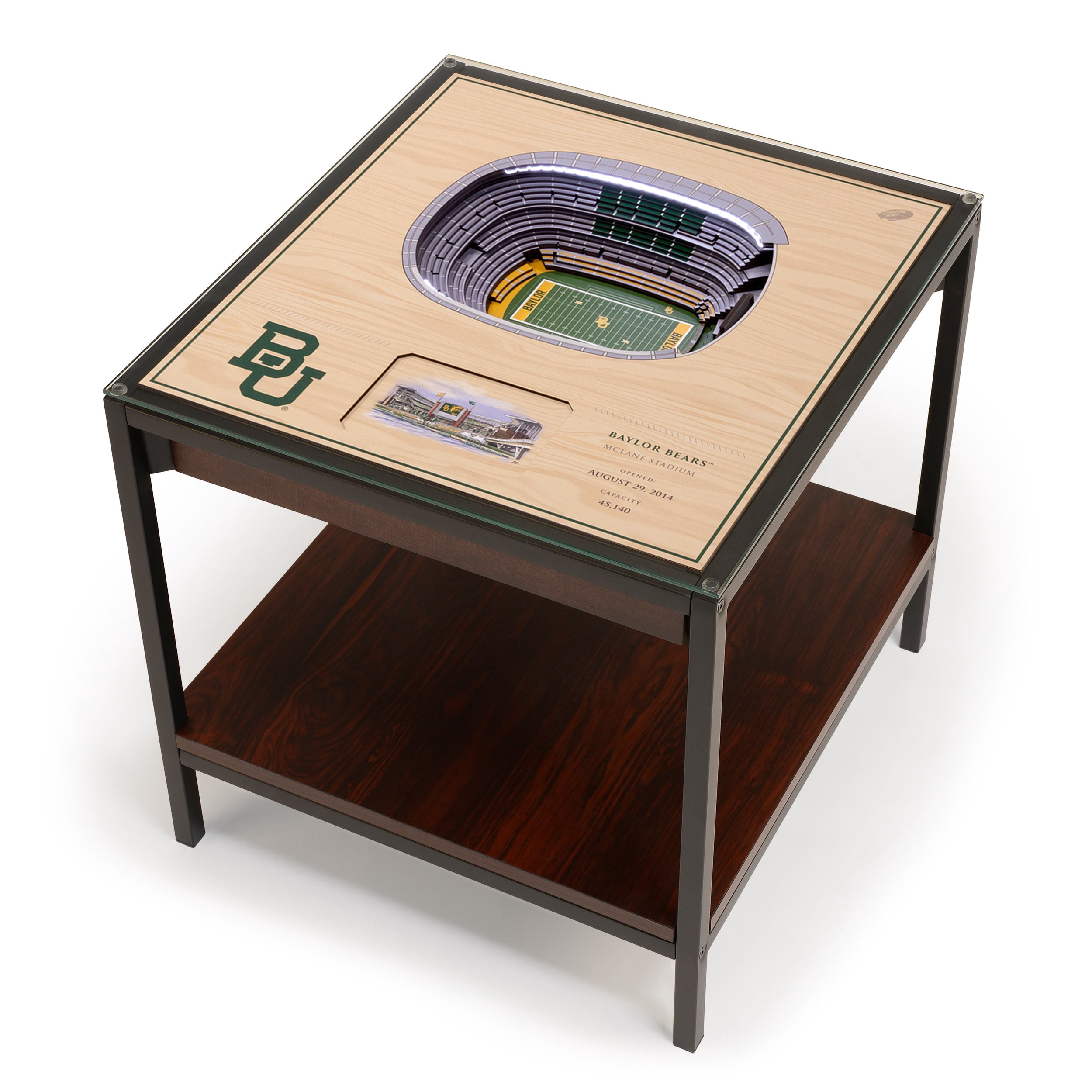 Baylor Bears 25-Layer StadiumViews Lighted End Table