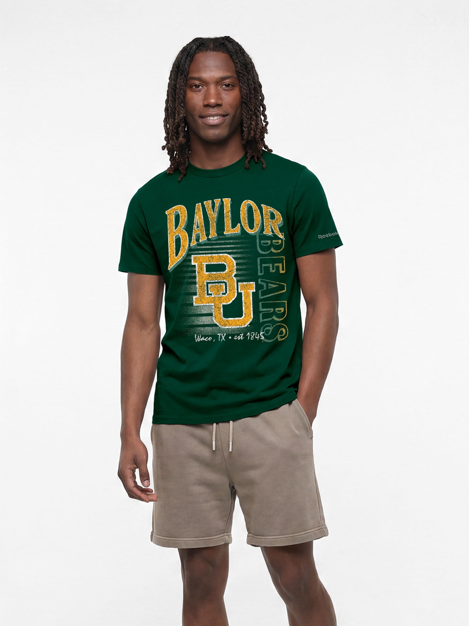 Baylor Bears Reebok Mens Crew Neck Short Sleeve T-Shirt
