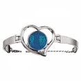 thumbnail image 1 of Baylor China Ancient Blue Pattern Bracelet Heart Jewelry Wire Bangle, 1 of 4