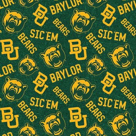 Baylor University 100% Cotton Quilting Fabric 44" by the yard