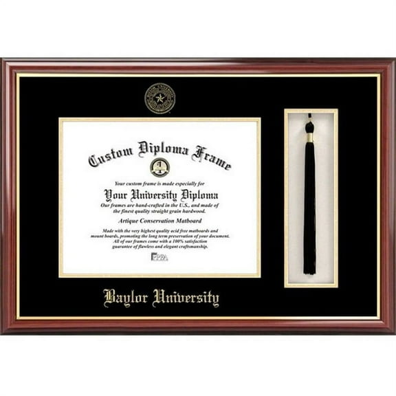 Campus Images NCAA Baylor Bears Tassel Box and Diploma Frame