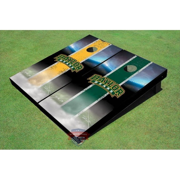 Baylor University Arch Field Long Strip Alternating Themed Cornhole Boards